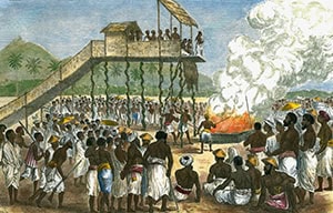 Widow burning in Bali 1860
