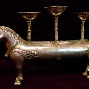 Horse Oil Lamp or Candlestick 2