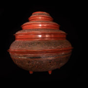 Burmese Lacquer Offering Vessel Burmese Lacquer Offering Vessel