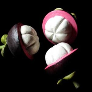 Wooden Fruit: Cut Mangosteen