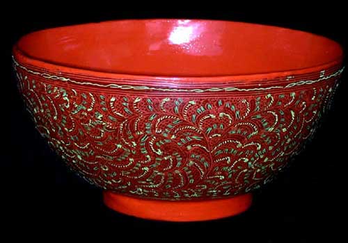Burmese Lacquer Bowl Burmese Lacquer Bowl