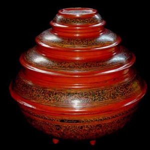 Burmese Lacquer Offering Vessel