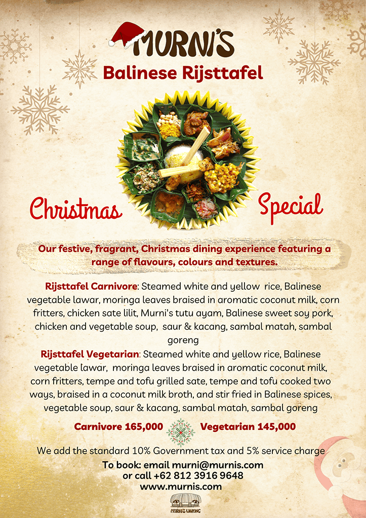 Murni's Christmas Balinese Rijsttafel 2025 - 2026