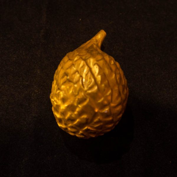 Wooden Fruit Gold Painted Salak
