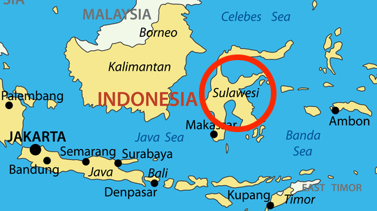 Map of Sulawesi