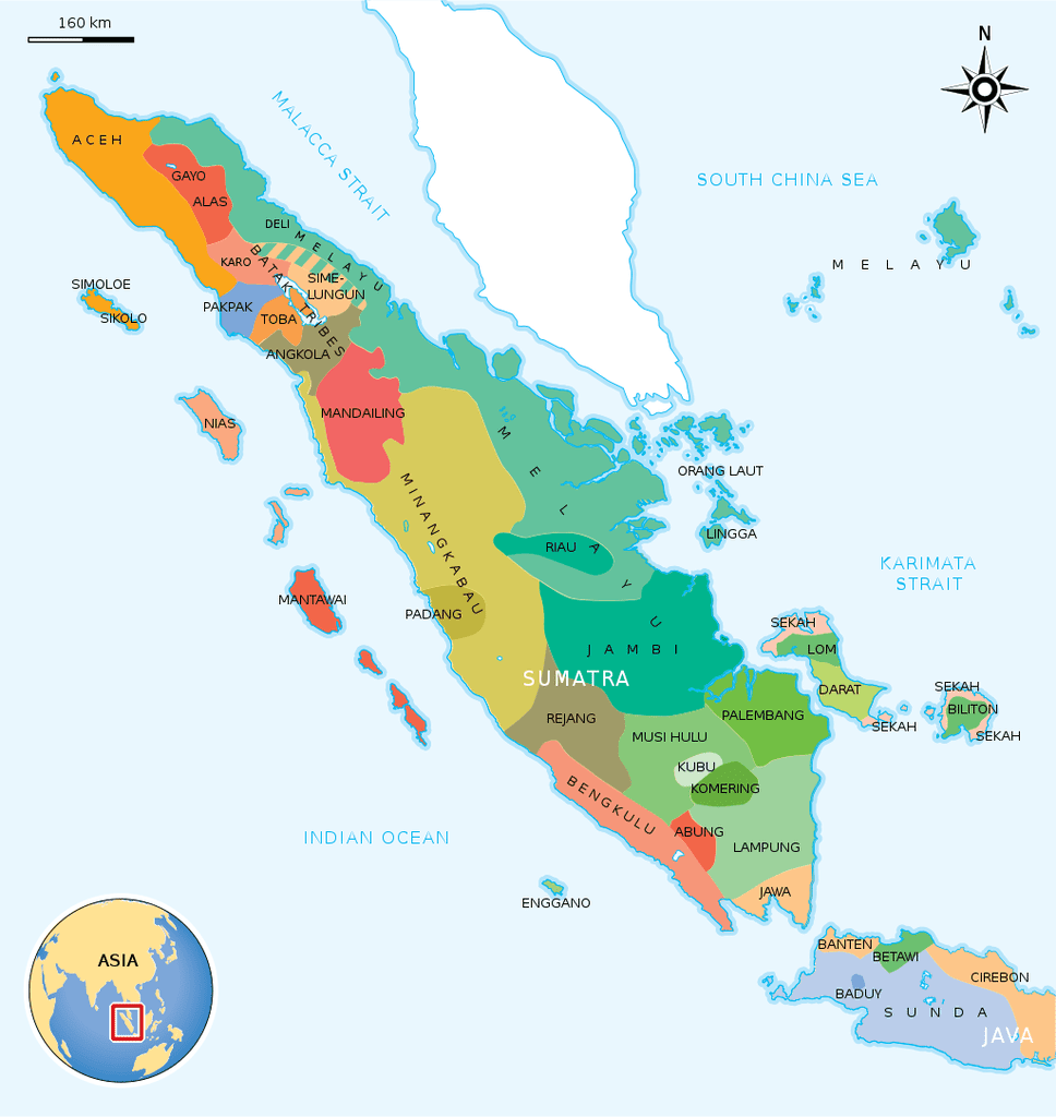 Map of Sumatra