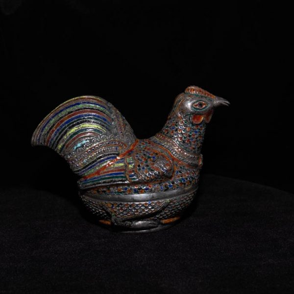 Antique Cambodian Betel Box - Rooster 1
