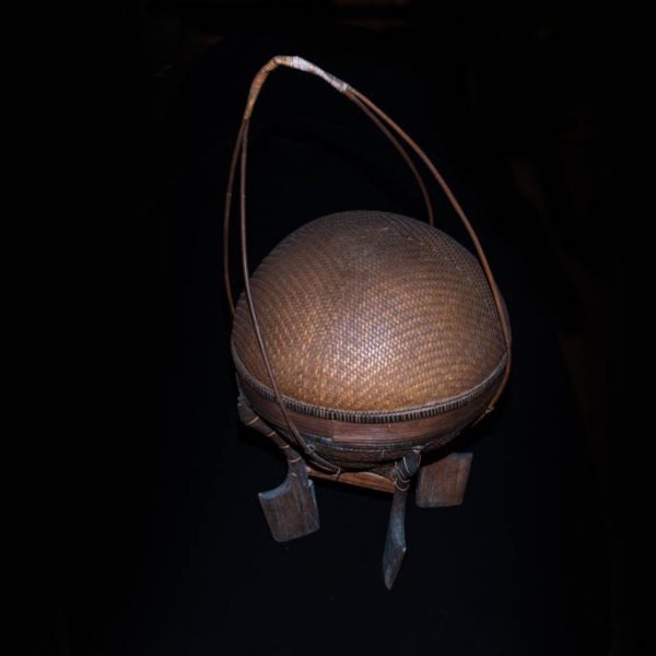 Antique Covered Sumatran Basket Antique Covered Sumatran Basket