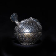 Antique Cambodian Lime Container 1 – Puffer Fish Antique Cambodian Lime Container 1 – Puffer Fish