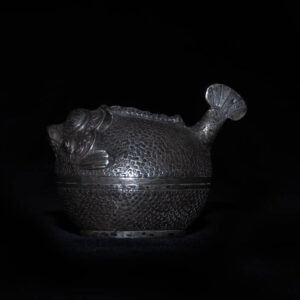 Antique Cambodian Lime Container 2 - Puffer Fish