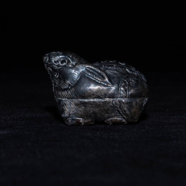Antique Cambodian Lime Container 2 – Rabbit Antique Cambodian Lime Container 2 - Rabbit