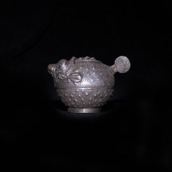 Antique Cambodian Lime Container 3 – Puffer Fish Antique Cambodian Lime Container 3 - Puffer Fish