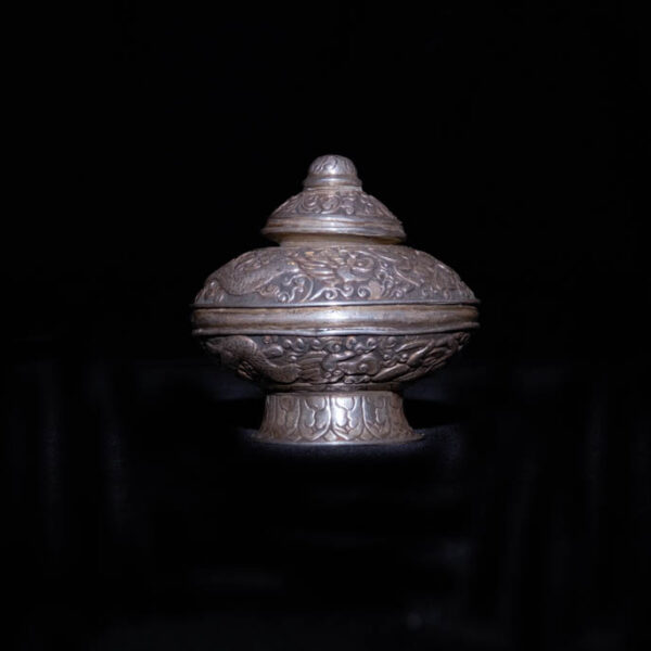 Old Afghan Silver Sugar Pot
