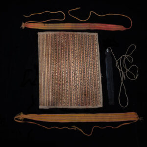 Antique Burmese Book Wrapper, Ribbons and Marker