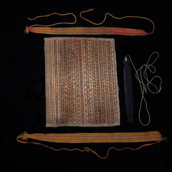 Antique Burmese Book Wrapper, Ribbons and Marker Antique Burmese Book Wrapper, Ribbons and Marker