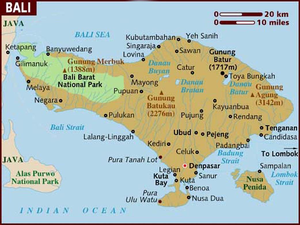 Map of Bali