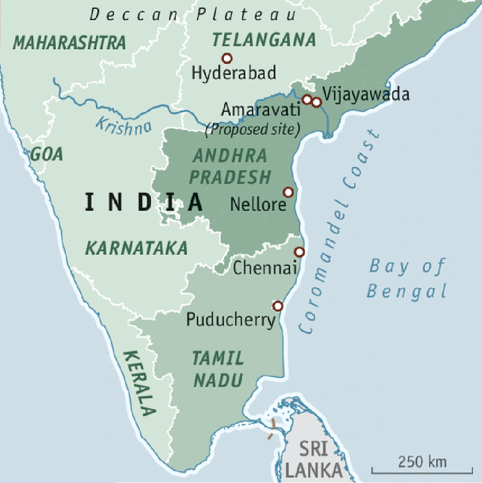 Map of Coromandel Coast