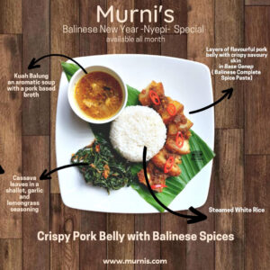 Crispy Pork Belly with Balinese Spices (Murni's Balinese New Year - Special Nyepi)