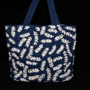 Hand Made Indigo Cotton Handbag 1