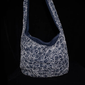 Hand Made Indigo Cotton Handbag 11