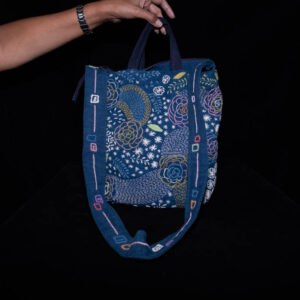 Hand Made Indigo Cotton Handbag 15