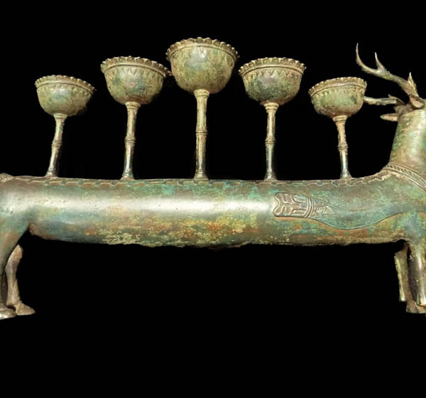 Oil Lamp Deer