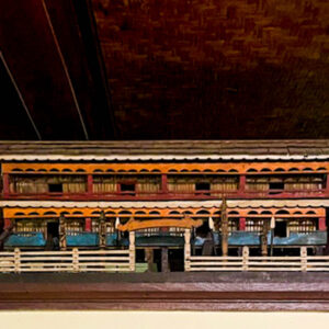 Antique Kalimantan Longhouse Model    